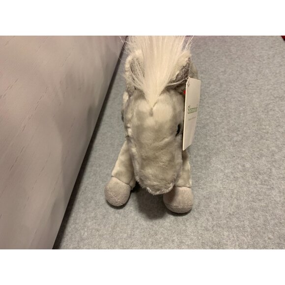 New Wells Fargo Plush Horse Gray Shamrock Stuffed Animal Doll Toy 14 in Length - Picture 6 of 6